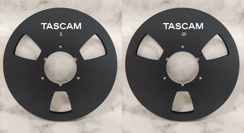 One Pair 10.5” Black TASCAM Tape reel High Quality Aluminum Take Up Reel