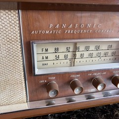 Mid Century Tube FM AM Radio Panasonic 782B Tweed 1963 Please Read