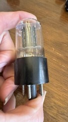 Match Pair NOS 12J5 GT VT-135 Audio Tubes Black Plates NU Label / Both RCA