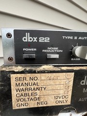 DBX Model 22 Type II 2 Auto Decoder w/ BoX UNTESTED Vintage