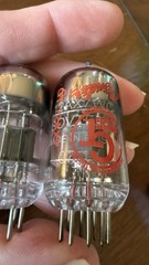 FENDER GROOVE TUBE SOVTEK 12AX7WC VINTAGE pair Tubes Excellent Strong