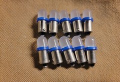 (25)FROSTED BAYONET 6.3V-8V LED LAMP/McIntosh C26, C27, C28, C20 – COLOR CHOICE!