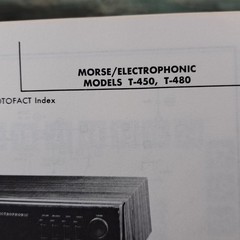 Morse/Electrophonic Service Manual T-450 T-480 1974 Photofact Schematics Illus