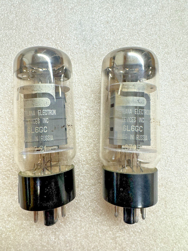 Svetlana 6L6GC Tubes Matched Pair 1997 Original Strong n1