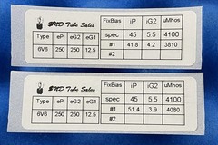 2 National Union 6V6GT Tubes / Amplitrex Tested Strong / Match Date Smoked Glass