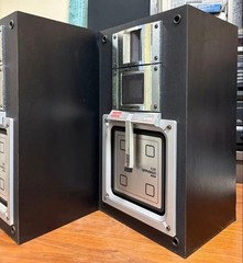 Aiwa SX-E77 Vintage Square Flat Diaphragm Speakers Pair 3-Way AFBS Audiophile