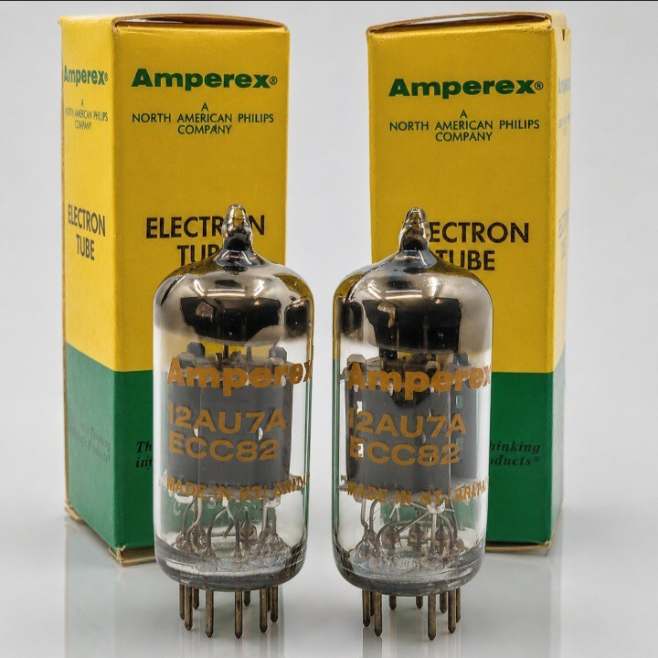 NEW OLD STOCK PLATINUM MATCHED PAIR MULLARD BLACKBURN 12AU7 ECC82 CODE MATCHED