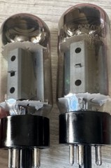 Matched Pair 6CA7 EL34 Vintage Sovtek Reflektor H3B3 Fat Bottle Power Tubes