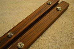 Pioneer RT-707 Side Rails, Solid Black Walnut fits RT-701 too Cheeks Beautiful