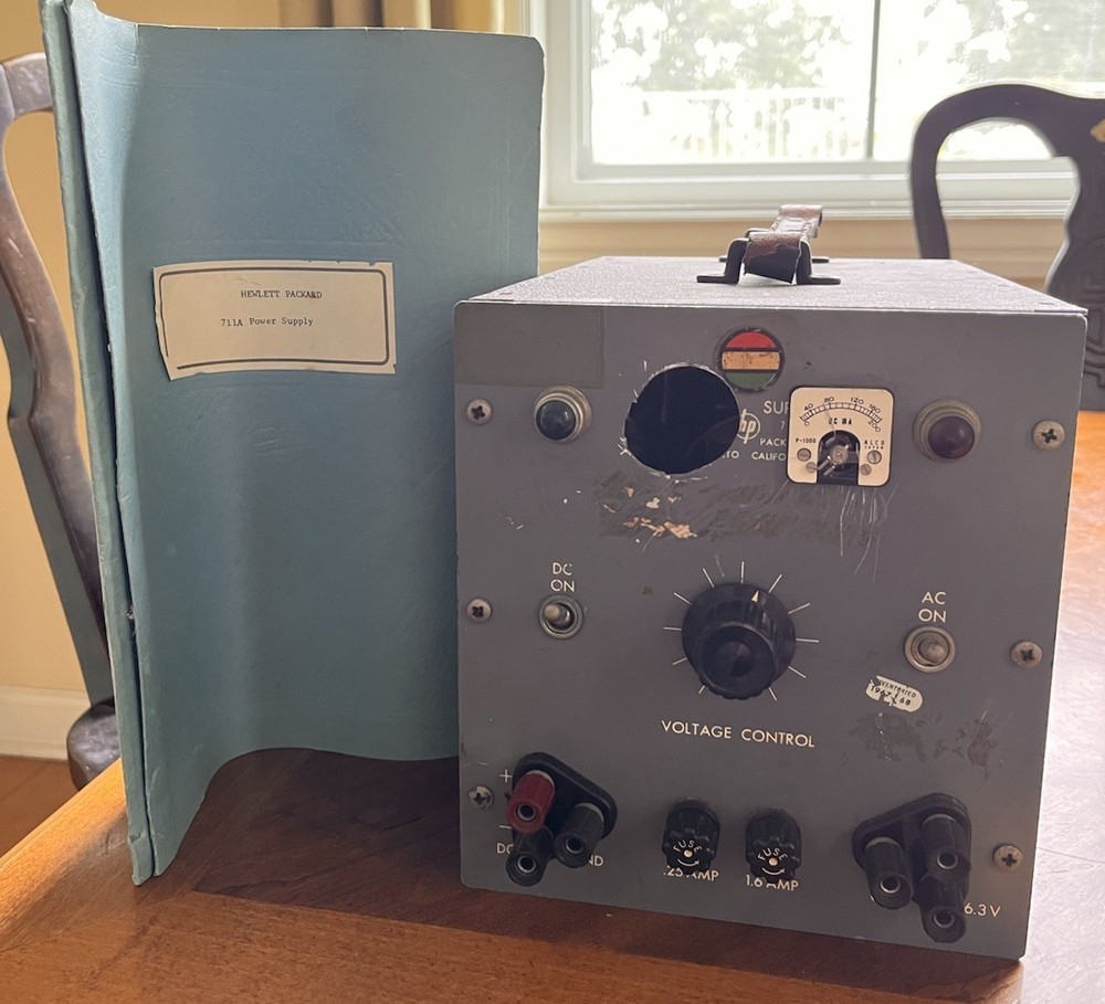 Vintage HP Hewlett Packard Tube Power Supply Lab Unit w/ Manual Untested