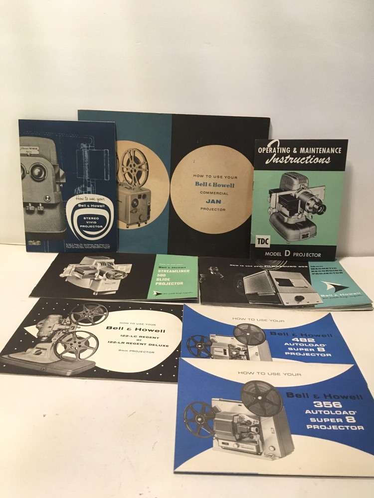 Bell & Howell Projector Instruction Manual How to Use Lot Vtg Lot A