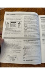 RCA Color TV Owners Manual 1991 Thomson Indianapolis Taiwan 1Q57 189-01A