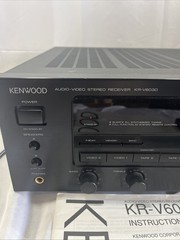 Vintage Kenwood KR-V6030 Stereo Receiver Tested Excellent W/ Remote & Manual