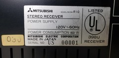 Vintage TESTED- MITSUBISHI DA-R10 STEREO RECEIVER-JAPAN -CLEANED | WORKS