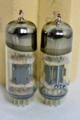 NOS 6N6P 6H6N USSR MILITARY RED-TIP Matched PAIR GOLD GRID TUBES