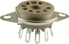 NEW – 9 Pin Belton Socket with Mounting Bracket Micalex .75″ chassis hole