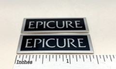 Epicure Speaker Badge Logo Emblem Custom Made Aluminum PAIR
