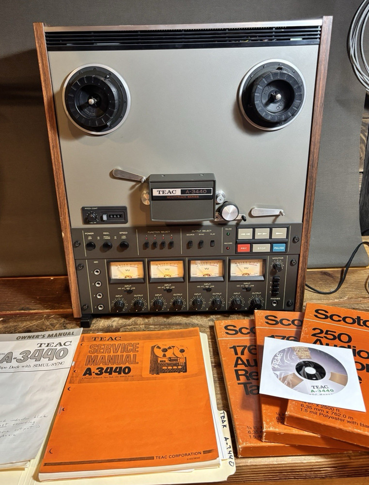 TEAC A‑3440 Reel To Reel Recorder Collector Grade With Premium Extras