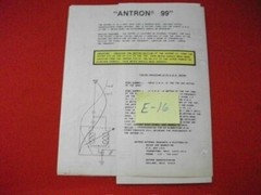 1988 ANTRON 99 OMNIDIRECTIONAL BASE STATION C.B. ANTENNA INSTRUCTION MANUAL +++
