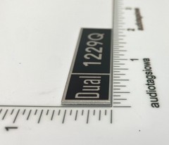 Dual 1229Q Turntable Custom Aluminum Badge for Base Plinth