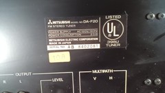 mitsubishi da-f20 fm stereo tuner