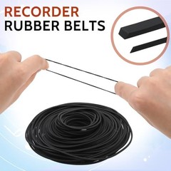 100 Pcs Flat Rubber Belts for Cassette Recorder Repair 40-135mm, 1mm & 4mm Width