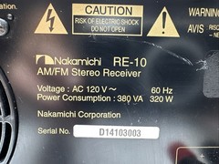 Nakamichi RE-10 AM/FM Stereo Receiver ** Working **