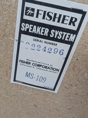 Vintage Fisher Speaker System MS-109 Upgrade Set 22x10x8 Crisp Clear Music