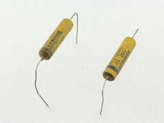 NOS Qty 2 Aerovox .01uF 10% 200V Capacitors Matched Pair Paper Wax Tone Caps USA