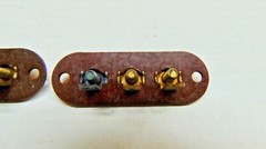 NOS 1940 Vintage 3 Terminal Phenolic Antenna or Speaker Screw Strip set of 2