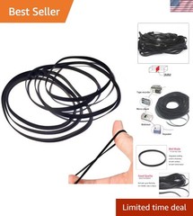 Cassette Recorder Repair Kit: 50Pcs Rubber Belts 3MM Width for Audio Devices