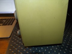 Vintage GE General Electric Plug In Radio Alarm Clock Retro Olive Green AM FM