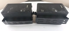 2 KLH Speakers 403A 3-Way 40 W Indoor/Outdoor Linear Dynamics With Wall Brackets