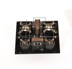 1922 Telmaco BR Radio & Matching BA Amplifier w/Good Tipped Amber Glass Tubes