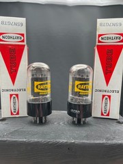 Hitachi NOS/NIB 6SN7GTB vacuum tubes matched & guaranteed (Raytheon branded) #1