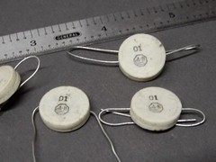 Allen Bradley? Ceramic Disc Capacitor? .01 UF? Unknown Voltage Qty 4 NOS