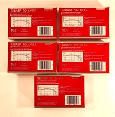 Lot Of 5 BASF LH-EI Extra I 90 Cassette Tapes NOS Sealed