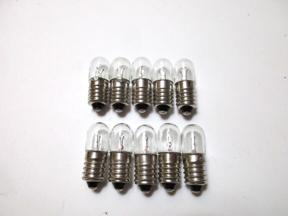 10 NEW Screw Base Bulbs #46 6.3V 250mA incandescent Lamps Pioneer Sansui Tanberg