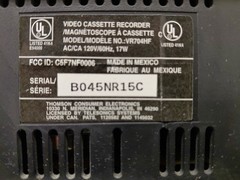 RCA VR704HF VCR Plus Gold VHS HQ Video Player Commercial Not Tested No Remote