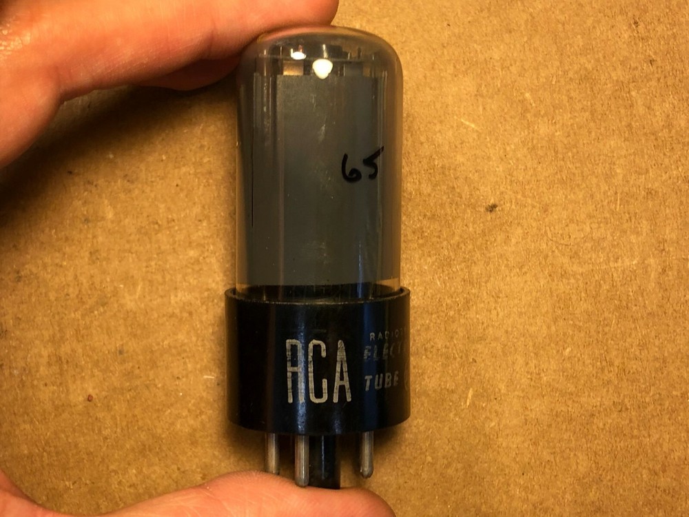 Vintage 1947 RCA 25L6GT Output Tube Tests Great Smoked Glass