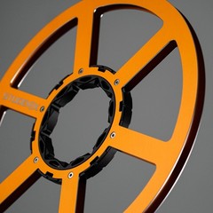 Studevox 10.5″ Edge Polished Orange Aluminium Tape Reel For Reel Tape Recorders