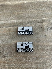 2 Vintage Original EPI Magnus Epicure Speaker Grill Cover Badge Lot