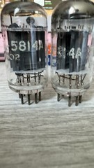 Platinum Matched Pair 5814A 12AU7WA NOS TUNG-SOL Audio TUBE Long PLATES