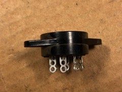 NOS Vintage Black 8-Pin Octal Vacuum Tube Socket USA Alcon Bakelite (Qty Avail)