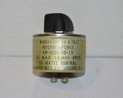 1 NOS AN-3155-50-10 Precision Aircraft power Rheostat 10 ohm 50 Watt OHMITE