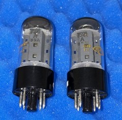 TWO Amperex 7591A Tubes / Amplitrex Tested Good Pair / 1979 World Globe Logo