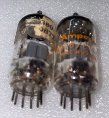 Pair Amperex 6DJ8 ECC88 Vacuum Tubes TV7 Tested Strong