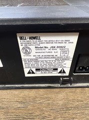 Vintage Bell + Howell Video Cassette Recorder JSK 20922 Plus 4Head VHS Player