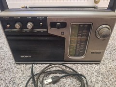 Vintage Sony ICF-7370W PSB FM AM 3 Band Portable Radio Working