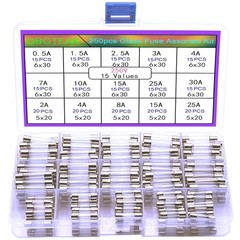 Ultimate 250pcs Glass Fuse Kit with Quick Blow Technology – 250V Safety Assured
